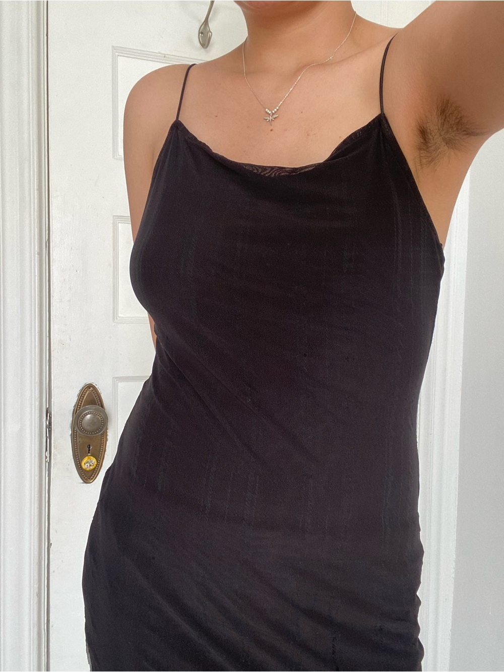 short black bodycon dress